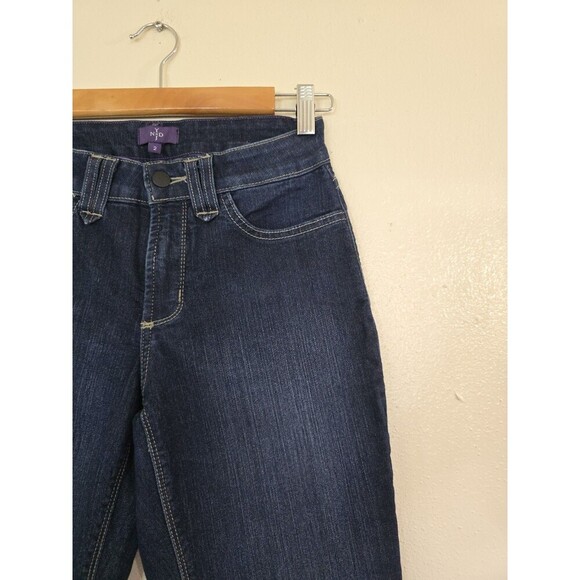 NYDJ Straight Leg Jeans Womens Size 2 Dark Denim Mid Rise - Picture 7 of 12